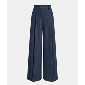 Commense Mid-Waisted Pleated Wide-Leg Pants NWT, Size M